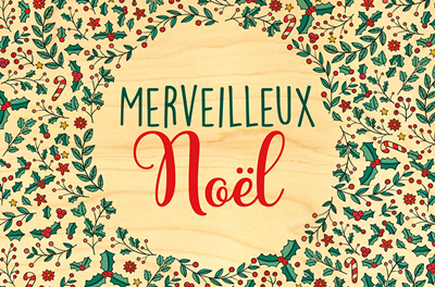 Carte de voeux merveilleux Noël CVX1072
