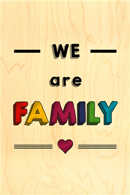 Happy wood we are family
