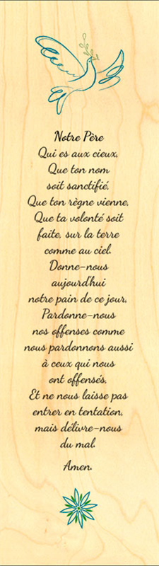 Marque-page religieux notre père