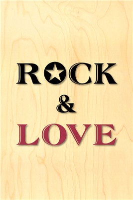 Happy wood rock and love