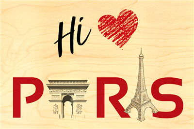 Carte postale hi love paris