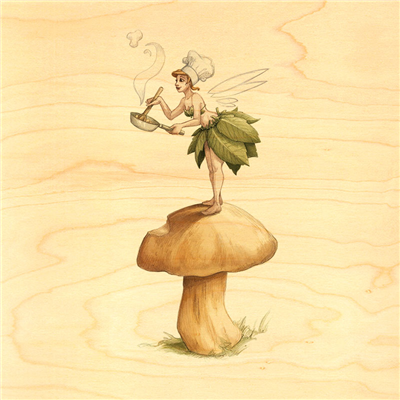 Poster fée champignon