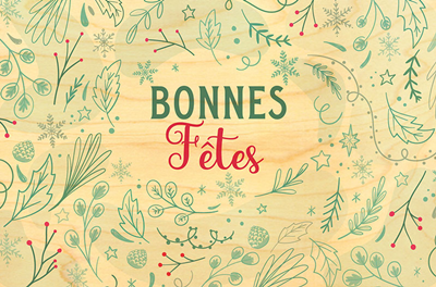 Carte de voeux bonnes fêtes CVX1080