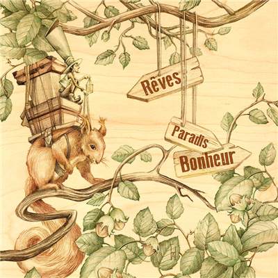 Poster écureuil balade
