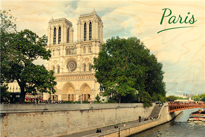 Carte postale notre dame façade