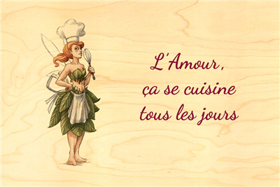Carte postale amour cuisine