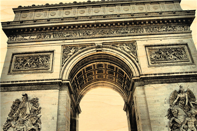 Carte postale arc de triomphe gris