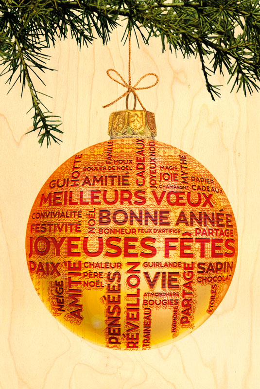 Carte De Voeux Boule Joyeuses Fetes Carte De Voeux Boule Joyeuses Fetes