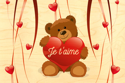 Carte ourson je t'aime