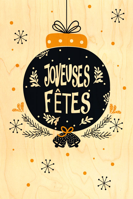 Carte De Voeux Joyeuses Fetes Boule Noire Carte De Voeux Joyeuses Fetes Boule Noire