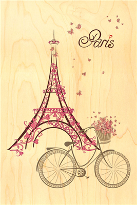Carte postale tour eiffel vélo