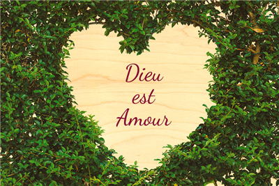 Carte religieuse dieu est amour