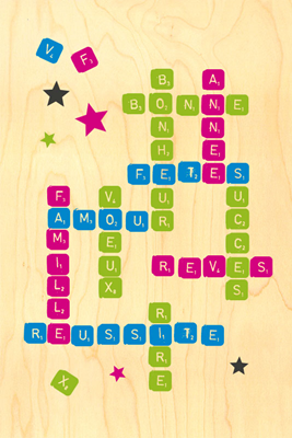 Carte de voeux scrabble