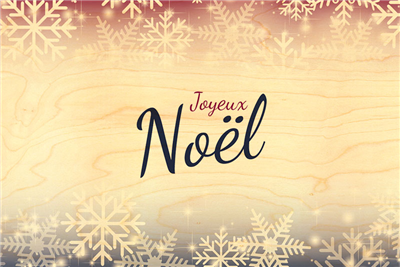 Carte de voeux joyeux noël flocons