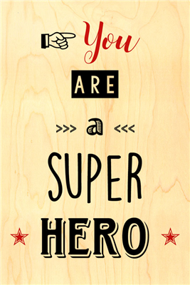 Happy wood super heros