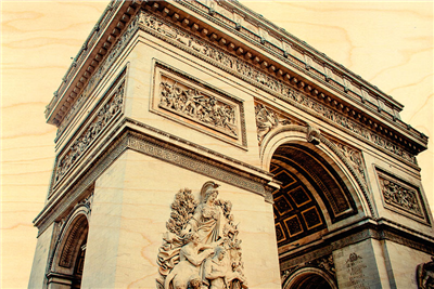 Carte postale arc de triomphe marron