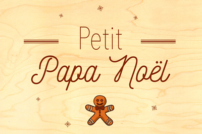 Carte de voeux petit papa noel