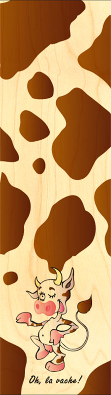 Marque Page En Bois Oh La Vache Marron