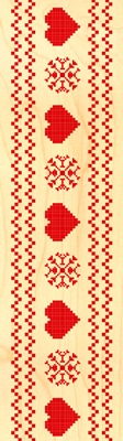 MP675-Marque-page motifs cœurs pixels