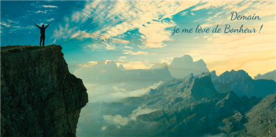 Carte panoramique silhouette falaise