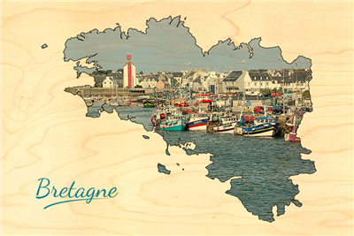 Carte postale bretagne carte port