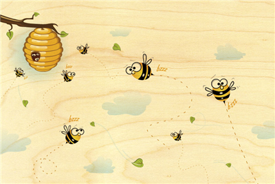 Carte postale abeille