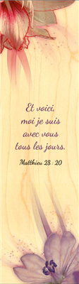 Marque-page religieux matthieu 28-20