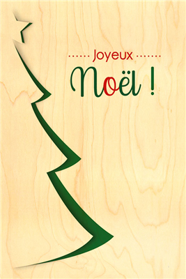 Carte de voeux joyeux Noël sapin
