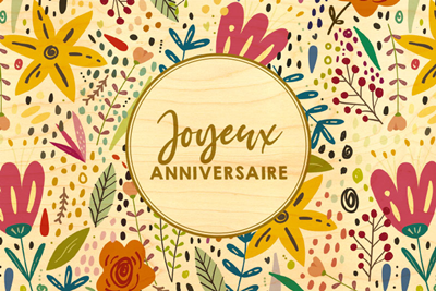 Carte anniversaire floral