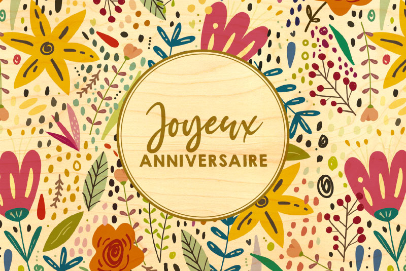 Carte anniversaire floral