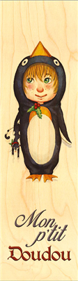 Marque-page doudou pingouin