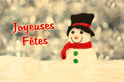 Carte de voeux joyeuses fêtes père Noël