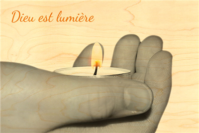 Carte religieuse dieu est lumière